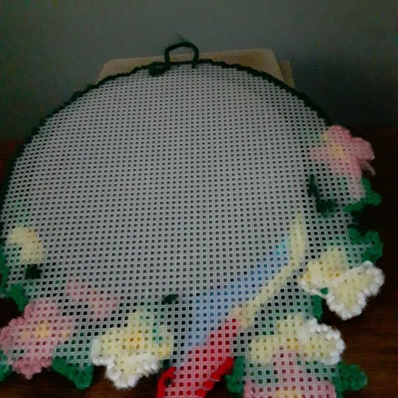 Embroidered Mirror - Parrot and Flower Design - Picture 5 of 5